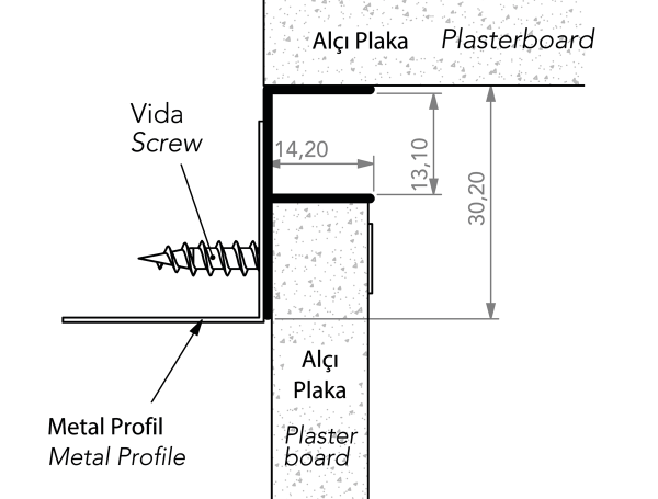 F Ceiling Profile